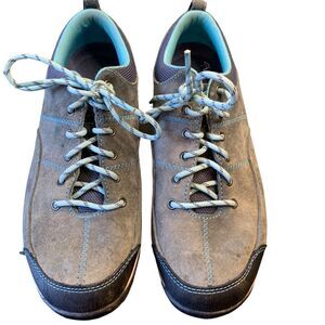 L.L. Beansport Suede Sneakers Grey Turquoise Outdoor Shoes Size 7.5